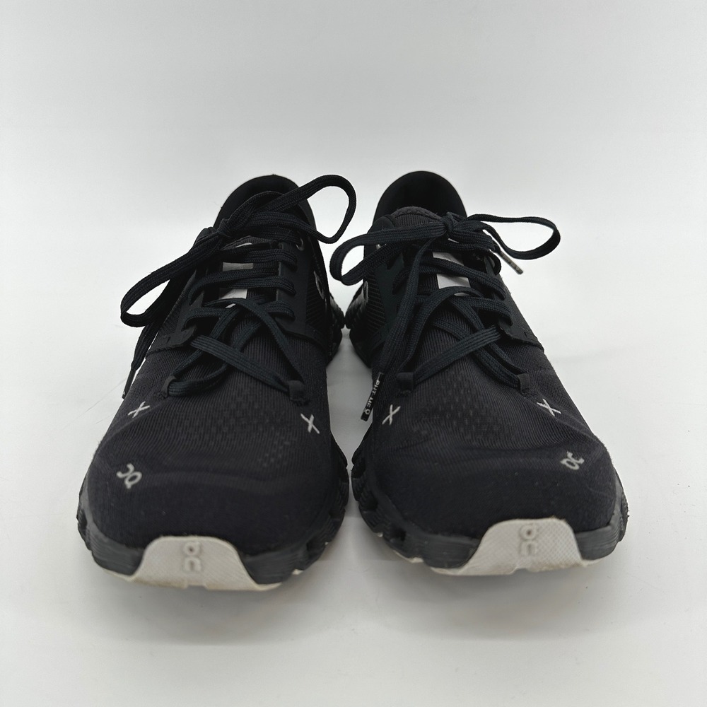 On Running Women's Black and White Cloud Sneakers - Picture 2 of 8